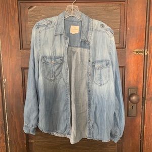 Washed denim button up from American Eagle